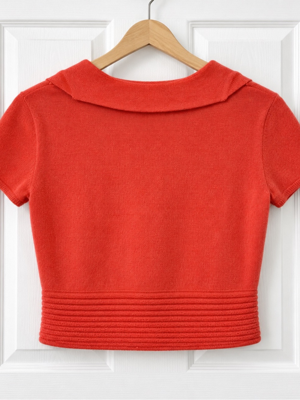 TWG 100% Cashmere Coral Cape Layered Sweater Top S Luxury Quiet Luxury - Picture 2 of 9